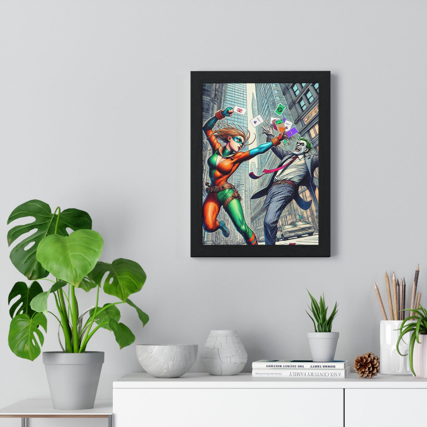 "HEROS@WORK" Vertical Framed Poster