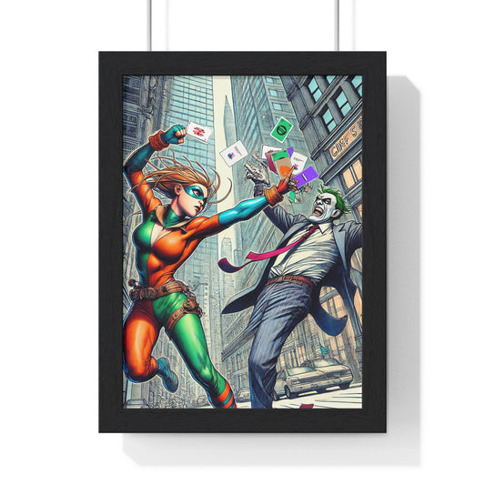 "HEROS@WORK"  Vertical Framed Poster