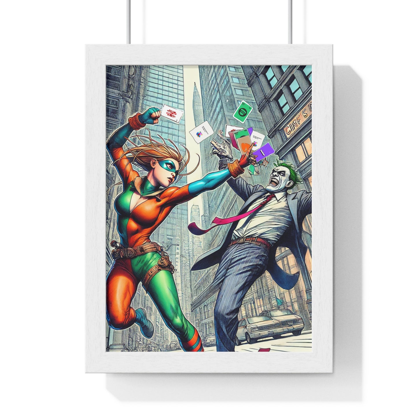 "HEROS@WORK"  Vertical Framed Poster
