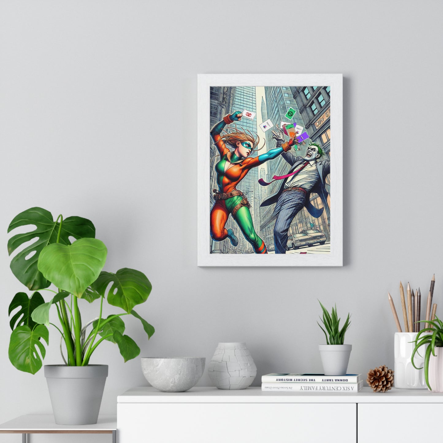 "HEROS@WORK"  Vertical Framed Poster